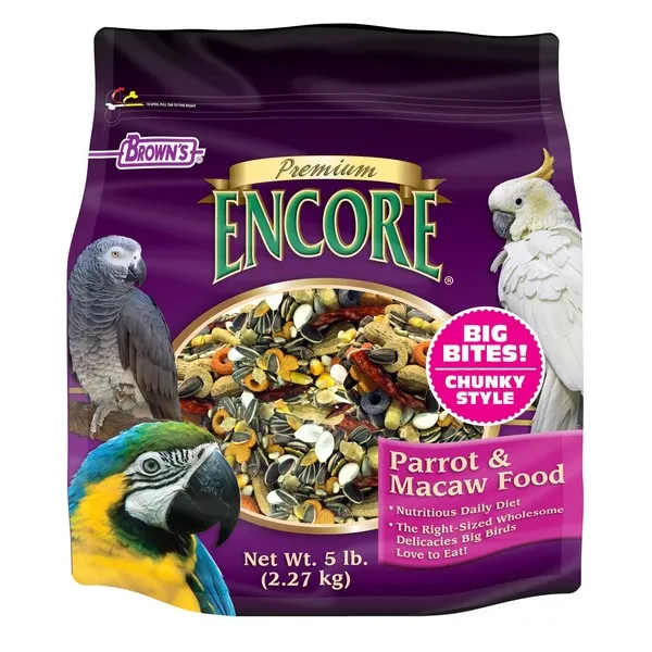 5 Lb F.M. Brown Encore Premium Chunky Parrot - Food